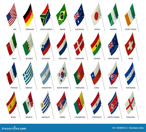 soccer team flags world cup  royalty  stock image image