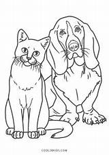 Dog Coloring Cat Pages Sheet Printable Kids sketch template