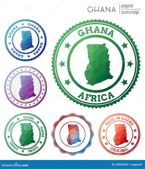 ghana badge stock vector illustration  country cartography