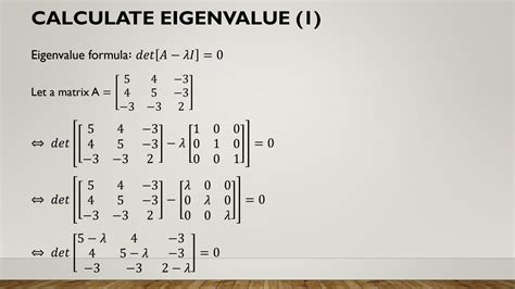 solution   calculate eigenvalue  eigenvector studypool