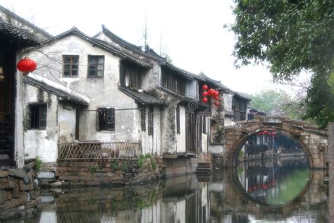 zhou zhuang zhou  town stock image image  developing