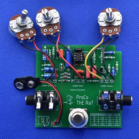 proco  rat clone diy distortion fuzz pedal hifistor