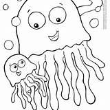 Coloring Pages Jellyfish Fish Tropical Georgia Keeffe Jelly Inspiring Spongebob Clipartmag Getcolorings Print Color sketch template