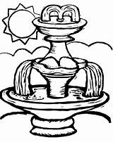 Fountain Coloring Water Drawing Pages Simple Getdrawings Crayola Print sketch template