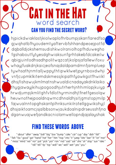 dr seuss word search  letter words unleashed exploring
