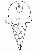 Ice Cream Coloring Pages Kids Printable Icecream Para Summer Clip Cone Print Face Drawing Colorear Sunday Dibujos sketch template
