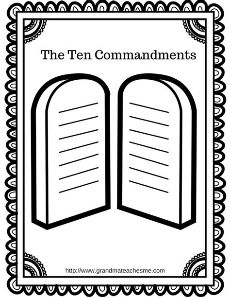 ten commandments coloring page