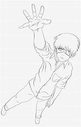 Ghoul Tokyo Kaneki Coloring Ken Pages Drawing Lineart Quick Pngkey Line sketch template