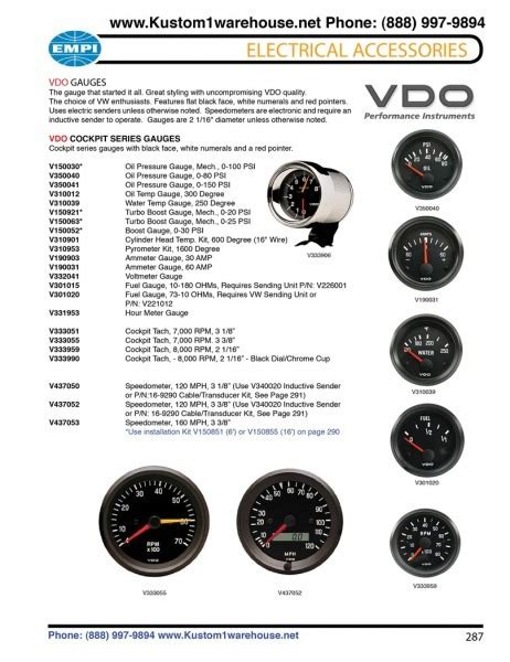 vdo tachometer manual