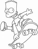 Skateboard Bart Drawing Jordan Getdrawings sketch template