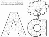 Dauber Bingo Alphabet Dot Coloring Pages Preschool Worksheets Dltk Teach Abc sketch template