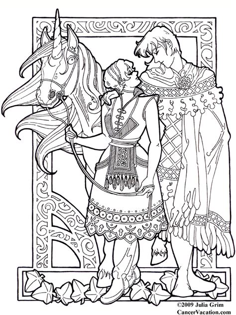 fantasy coloring pages    print