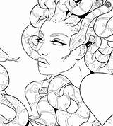 Medusa sketch template