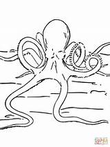 Krake Octopus Polpo Meeresgrund Fondale Supercoloring Printables Bauwerks Innung Kategorien sketch template