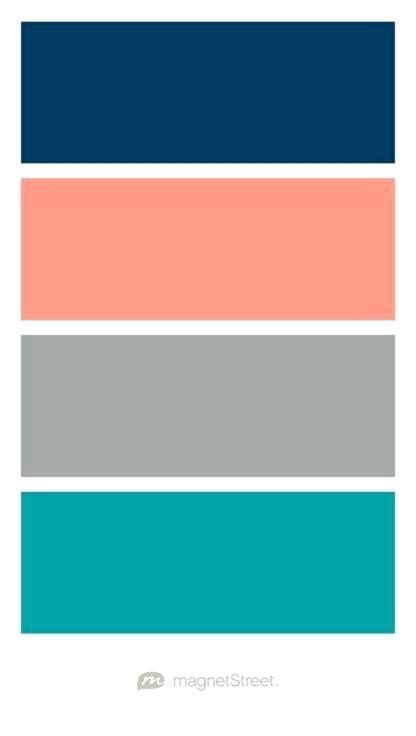 Teal Color Palette Navy Coral Custom Gray And Wedding Blue Created At