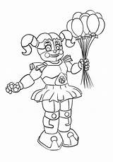 Coloriage Animatronic Nights Ballora Stampare Animatronics Verdad Animatroniki Template Papan sketch template