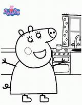 Pig Coloring Peppa Pages Rocks Mom sketch template