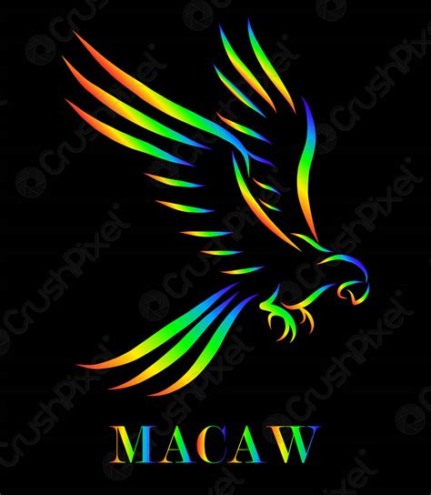 macaw parrot logo  art vector illustration eps  stock vector crushpixel
