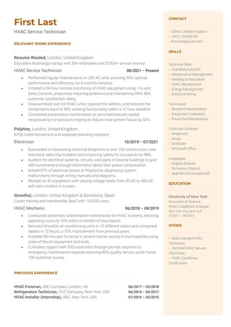 hvac resume objective examples  proven examples updated