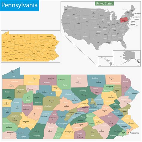 Pa State Map With Cities Map