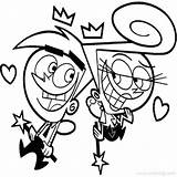 Fairly Oddparents Wanda Cosmo Godparents Timmy Xcolorings Fairy 624px 58k sketch template