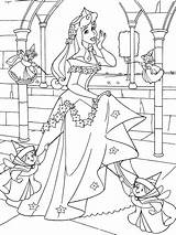 Coloring Disney Pages Aurora Sleeping Beauty Princess Printable Colouring Sheets sketch template