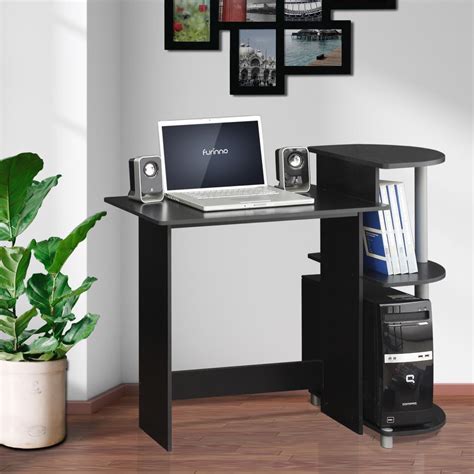 furinno compact blackgrey computer desk bkgy  home depot