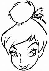Coloring Tinkerbell Pages Printable Face Head Bell Tinker Color Horse Cartoon Disney Print Kids Outline Cliparts Dinosaur Book Adult Clipart sketch template