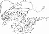 Rayquaza Pokemon Coloring Pages Mega Color Dessin Getcolorings Getdrawings sketch template