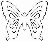 Butterfly Outline Simple Clipart sketch template