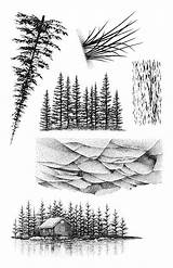 Stampscapes Sheet Lakeside Cabin Nature sketch template