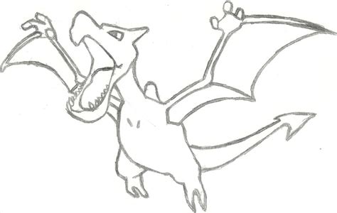 draw pokemon aerodactyl sketch coloring page
