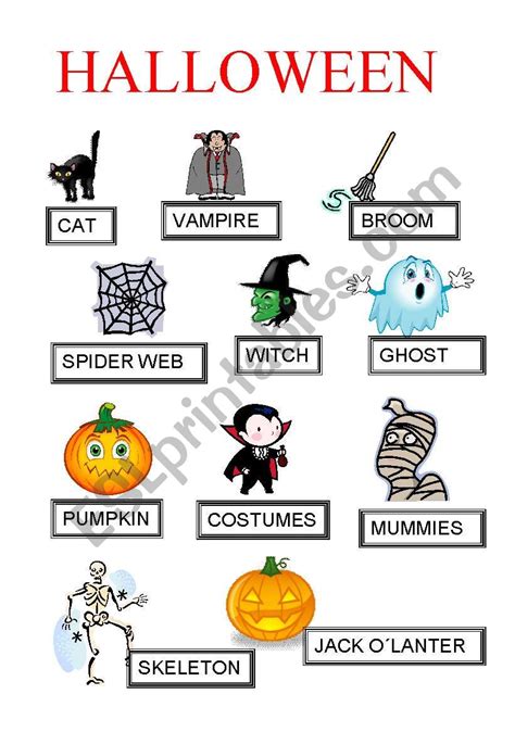 halloween esl worksheet  reyeslinares