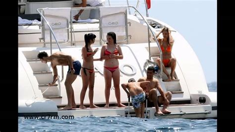 Cristiano Ronaldo Irina Shayk And Cristiano Jr In A Boat