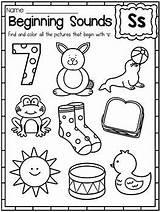 Sound Worksheets Sounds Beginning Letter Color Activities Worksheet Preschool Kindergarten Phonics Coloring Nursery Words Beginner Teacherspayteachers Pre Kinder Starting Letters sketch template