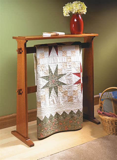 craftsman style quilt rack woodworking project