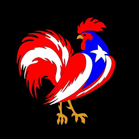 Puerto Rico Car Decal Sticker Gallo Rooster With Flag 178