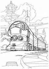 Train Coloring Tech Pages sketch template