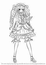 Danganronpa Celestia Ludenberg Draw Coloring Drawing Step Learn Anime Tutorial sketch template