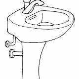 Coloring Pages Washbasin Lavandino Post sketch template