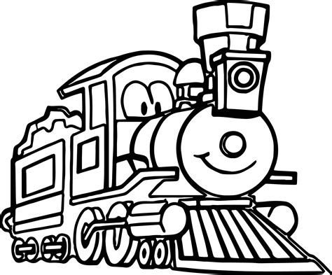 cute cartoon train coloring page wecoloringpagecom