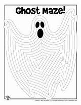 Maze Printable Ghost Halloween Mazes Kids Activity Printables Activities sketch template