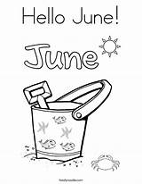 June Coloring Hello Pages Printable Color Noodle Ctok Print Getcolorings Getdrawings Twisty Twistynoodle Months Tracing sketch template