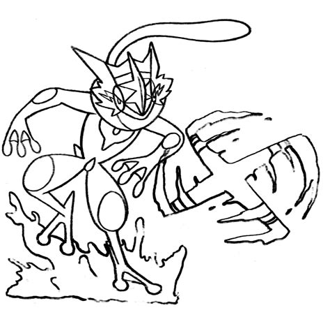 tremendous greninja coloring page  printable coloring pages  kids