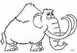 Coloring Mammoth Pages Cartoon Woolly Mamoth Printable Drawing 37kb 1000 Popular sketch template