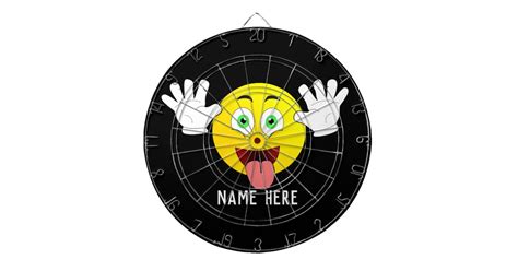 personalize   funny emoji dart board zazzle