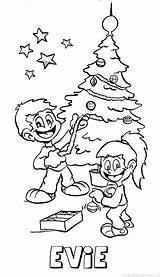 Evie Kerst Kerstboom Naam sketch template