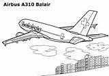 Airbus Ausmalbilder A380 Flugzeug A310 Avion A330 sketch template