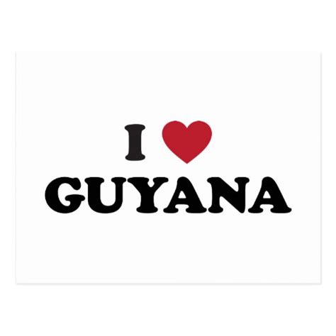 i love guyana postcard zazzle