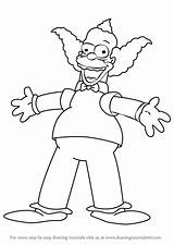 Simpsons Krusty Clown Draw Drawing Cartoon Step Simpson Coloring Characters Pages Easy Para Drawings Cartoons Drawingtutorials101 Dibujos Tutorials Los Colorear sketch template